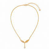 18K Gold Plated Angel Wing Necklace by Natelyrian