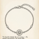 18K Gold Plated Sun Medallion Bracelet product view 6