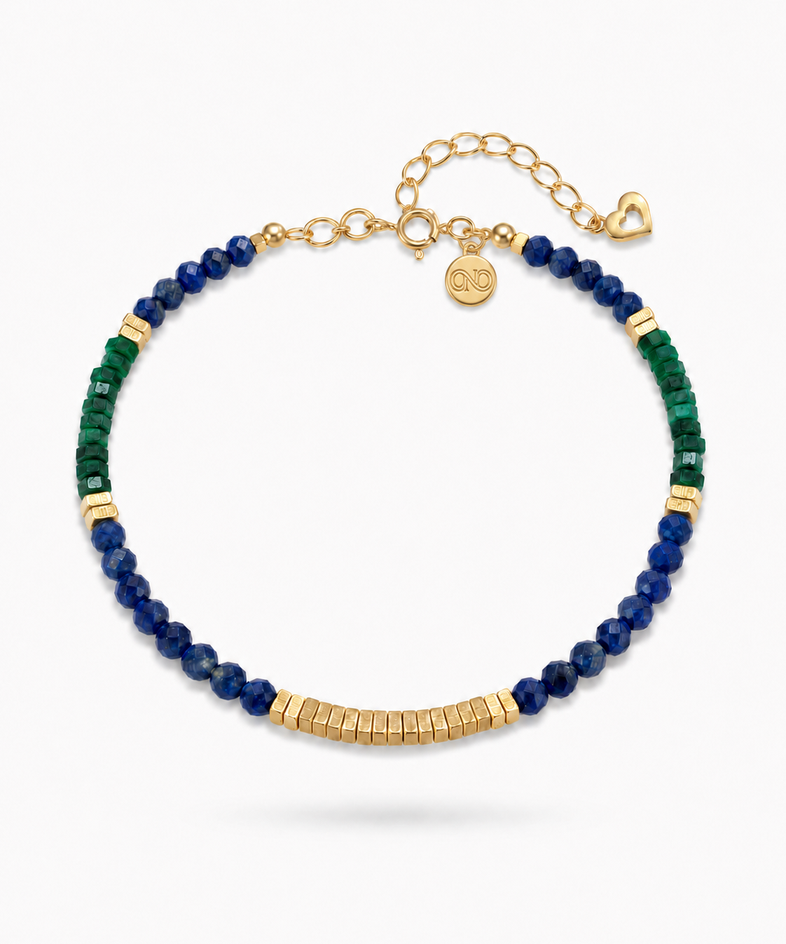 Natural Malachite Gemstone Adjustable Bracelet by Natelyrian