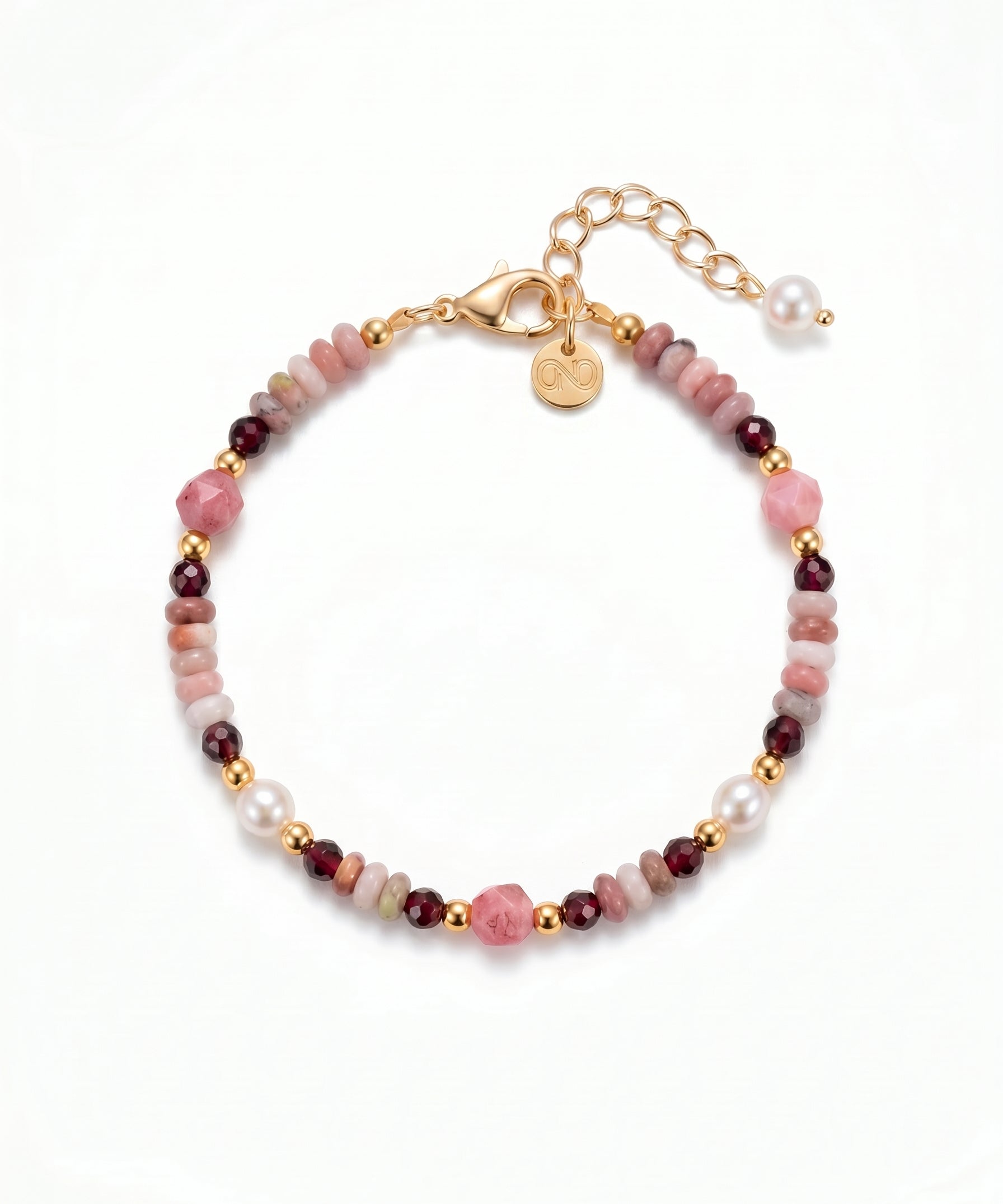 Sunstone and Pearl Adjustable Bracelet by Natelyrian