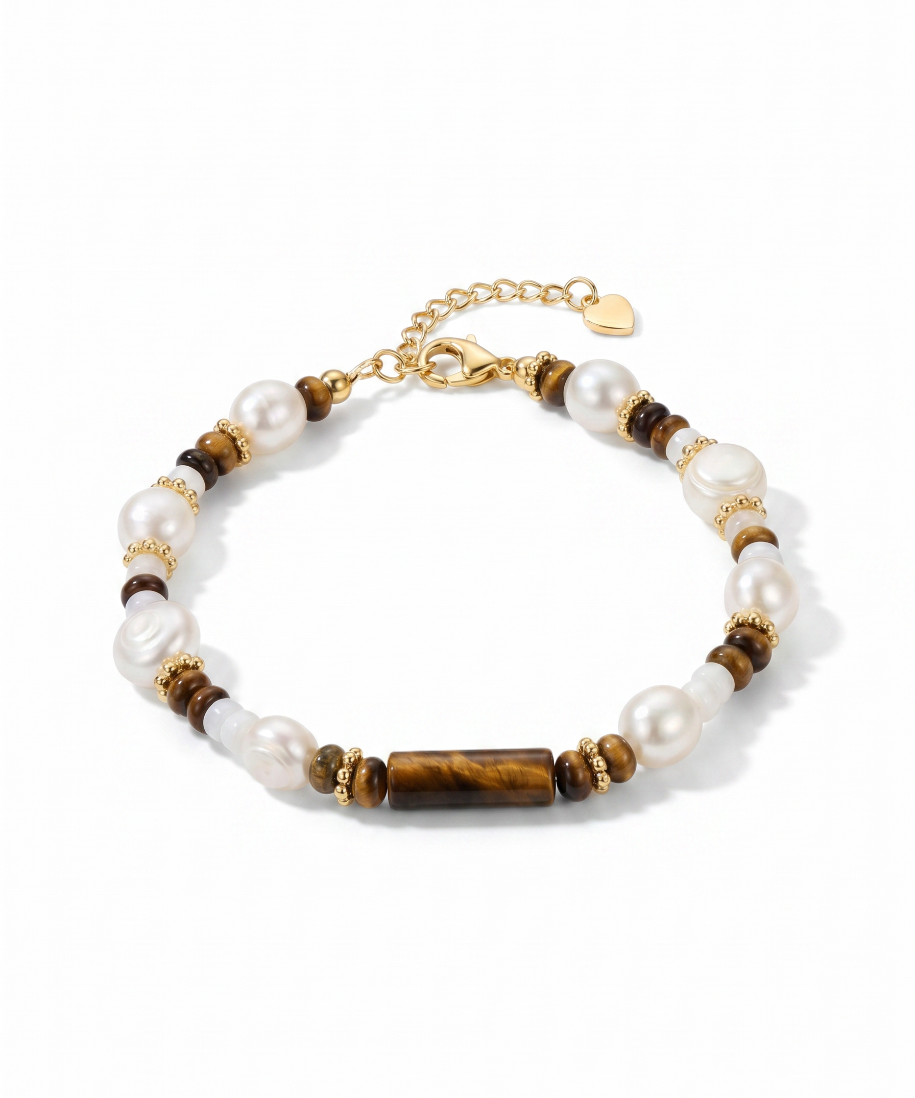 Natural Tiger's Eye Stud Bracelets by Natelyrian