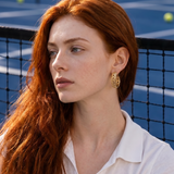 18K Gold Plated Woven Hoop Earrings alternate view