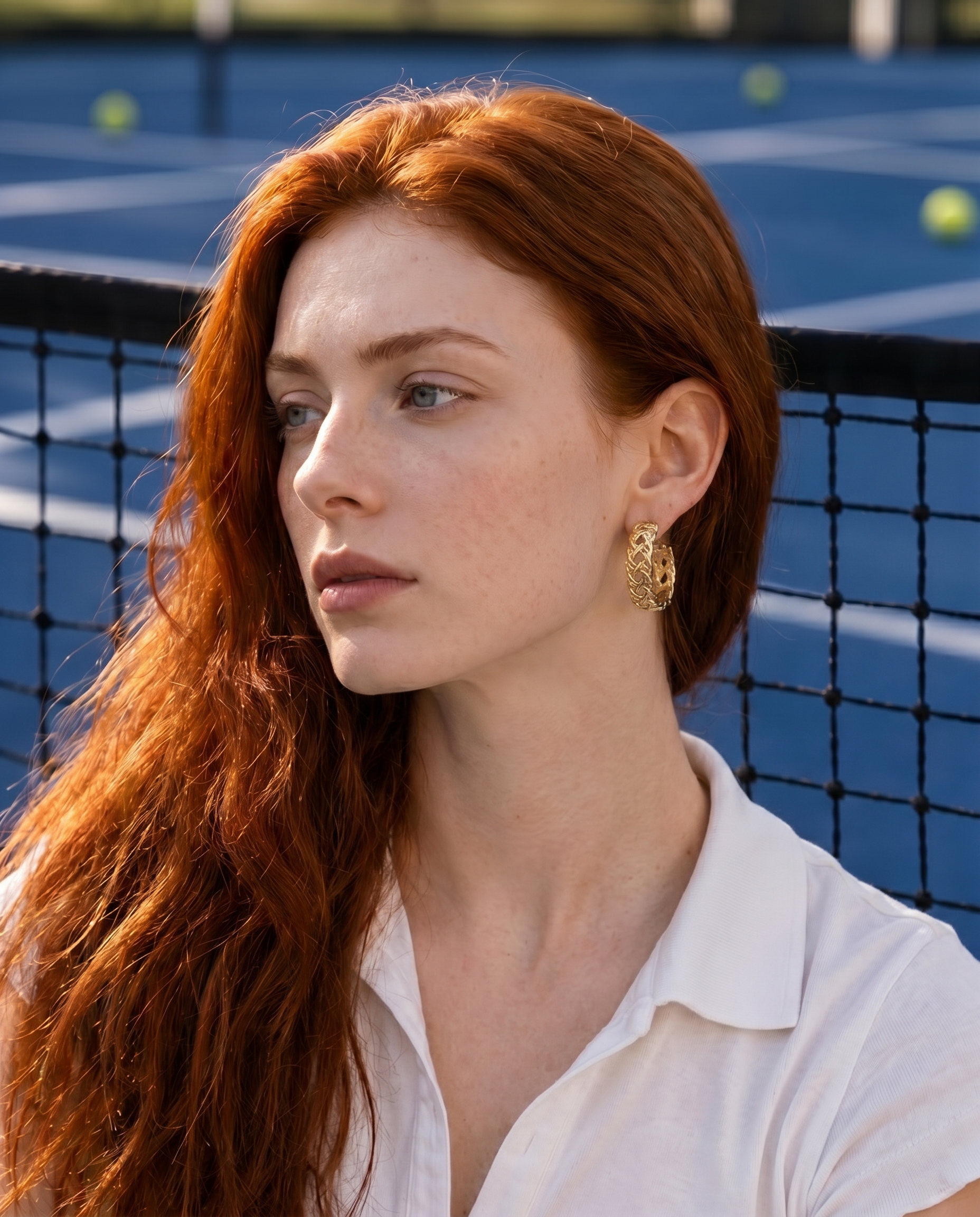 18K Gold Plated Woven Hoop Earrings alternate view
