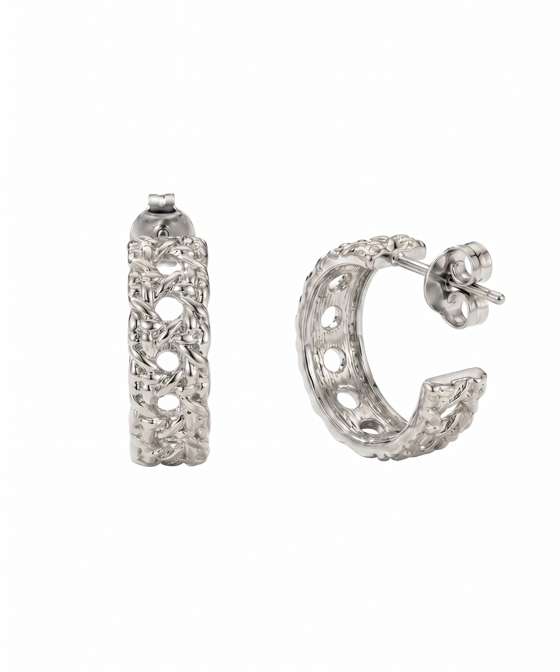 18K Gold Plated Woven Hoop Earrings product view 5