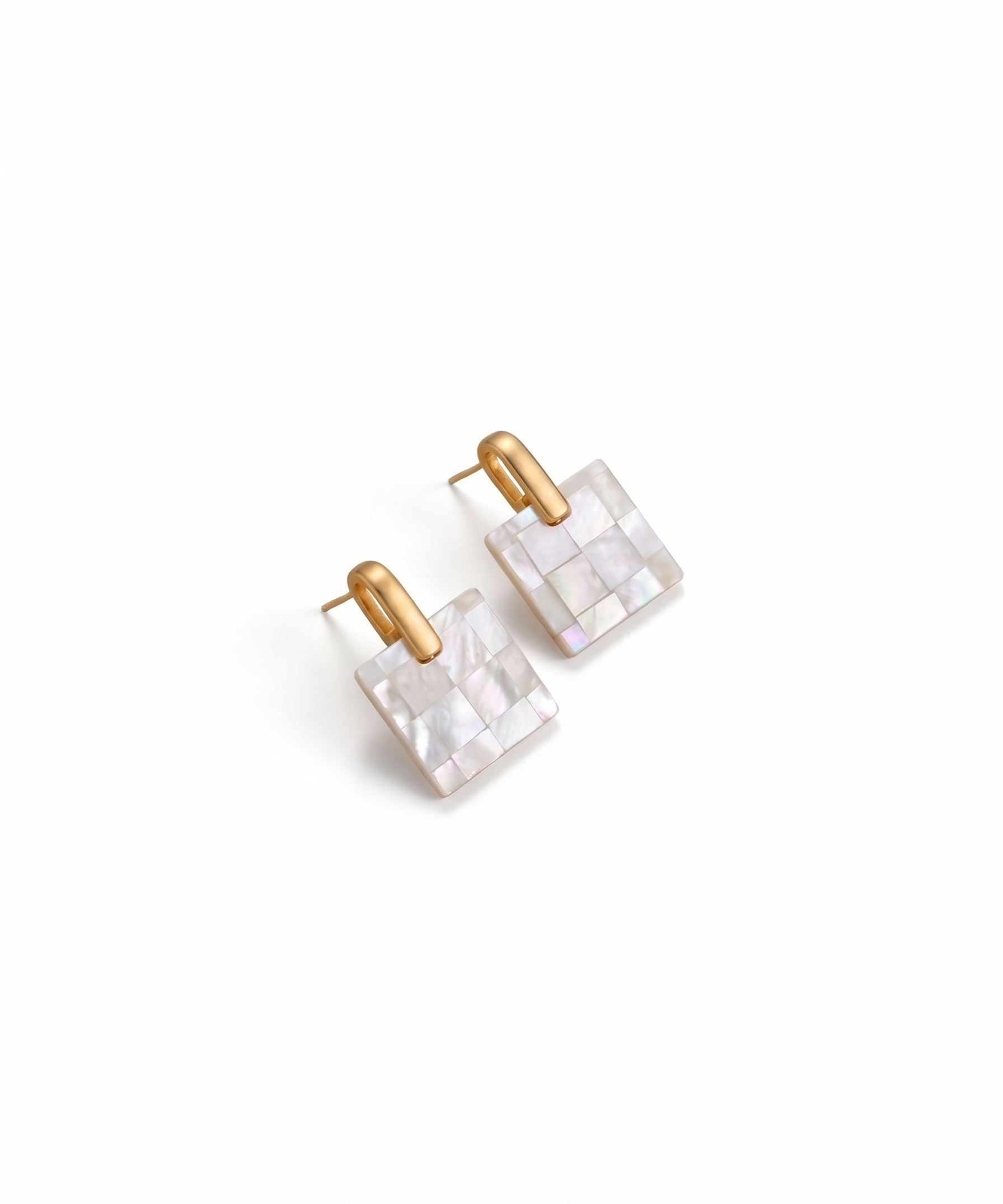 Tide Mosaic Mother of Pearl Earrings by Natelyrian
