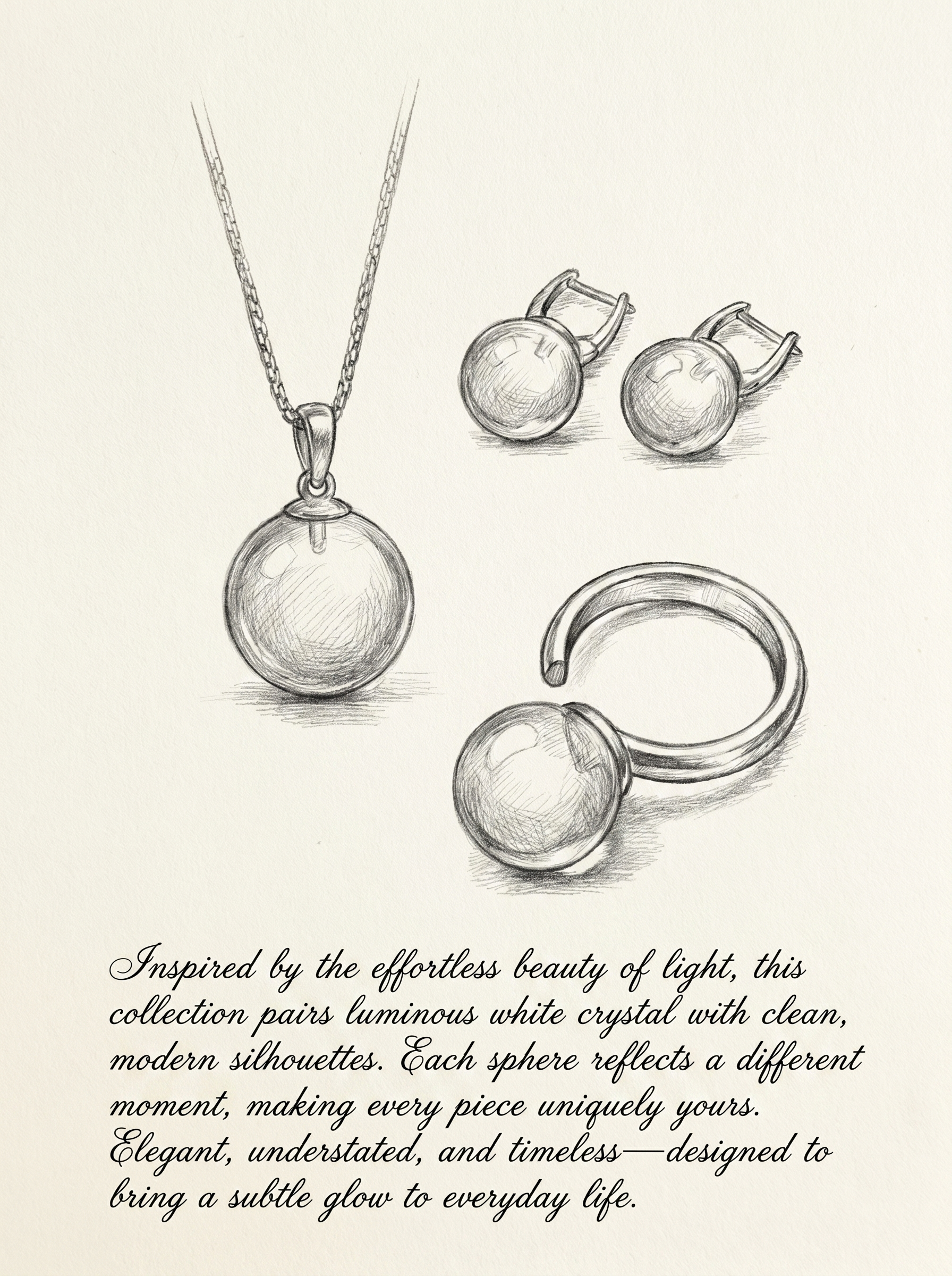 Silver Plated Natural White Crystal Ball Gift Sets product view 8