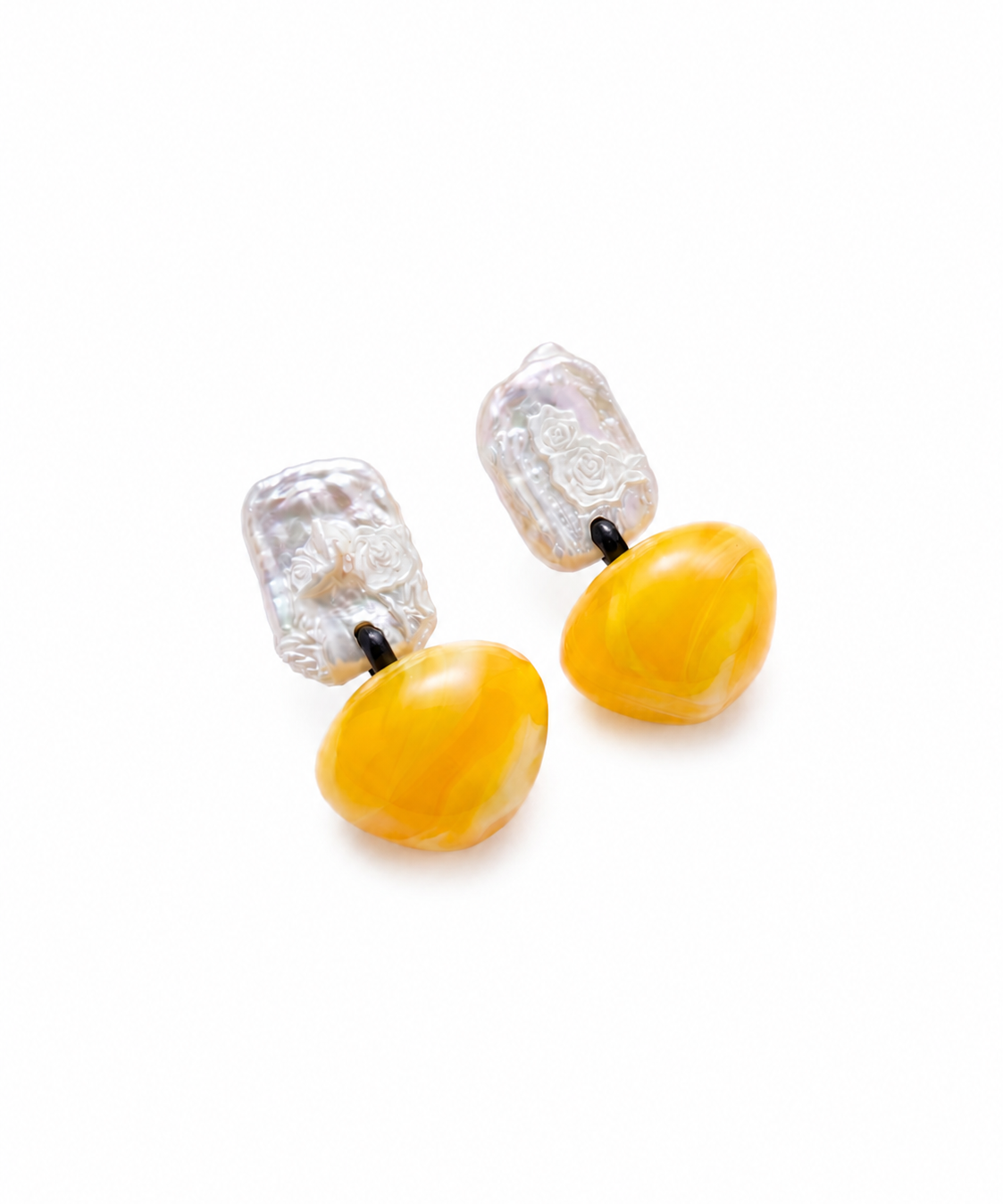 Modern Baroque Pearl Earrings by Natelyrian