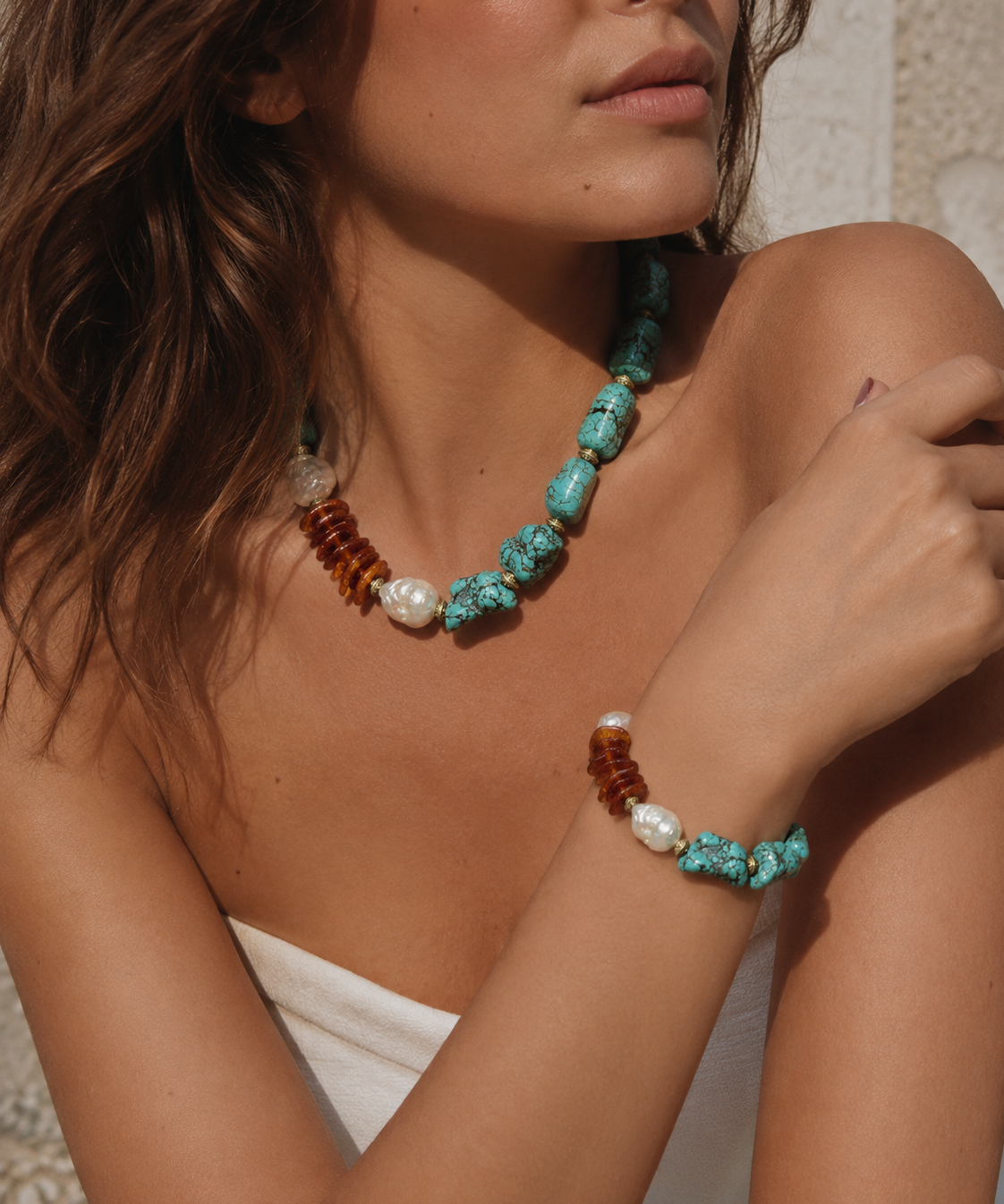 Amber Turquoise Pearl Gift Sets product view 4