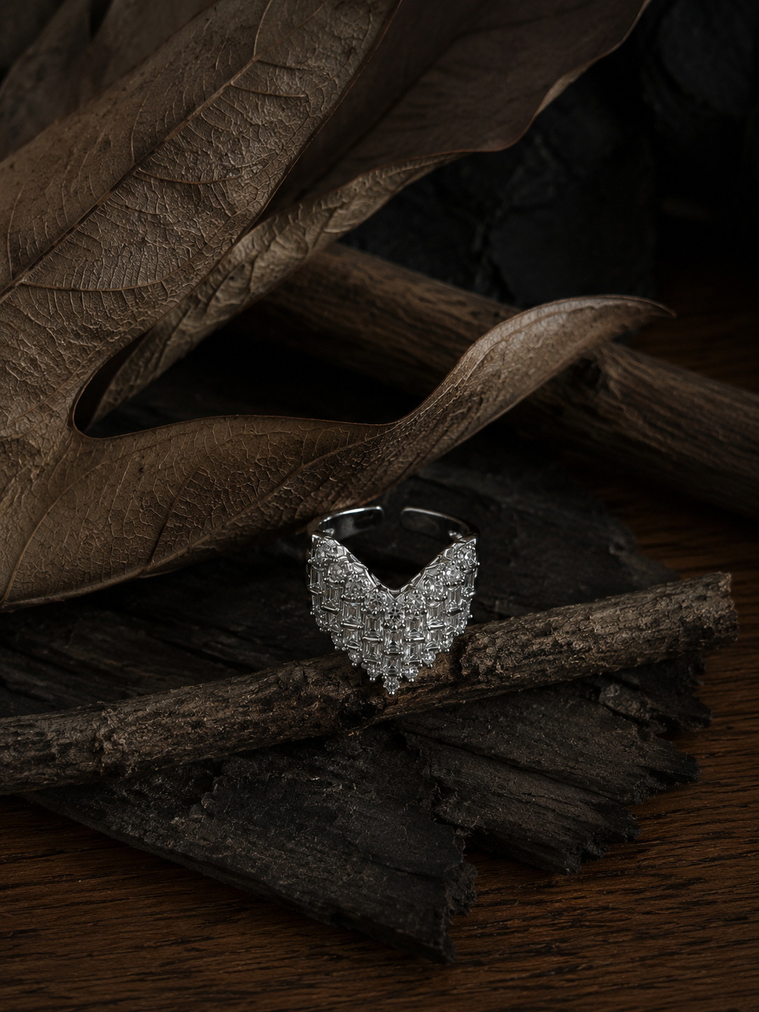 Silver Plated Vintage Baguette Cubic Zirconia Ring alternate view