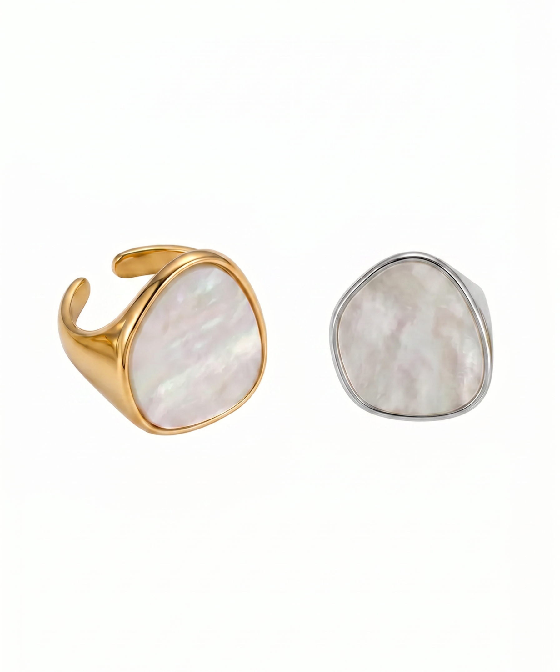 Irregular Mother of Pearl Ring by Natelyrian