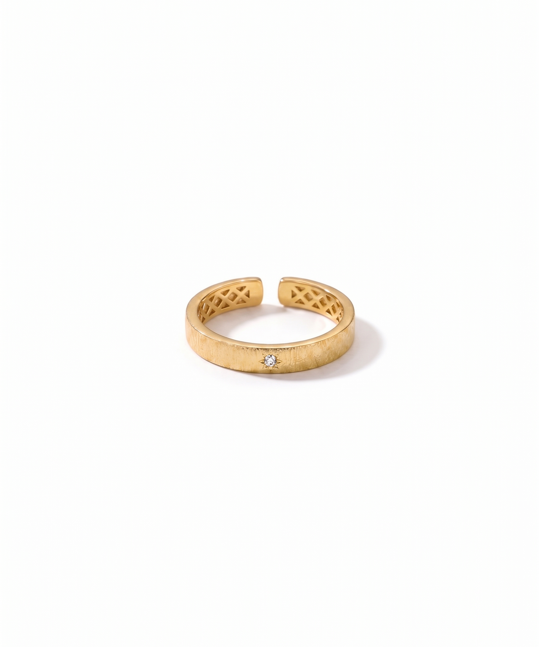 Silver and Gold Plated Mini Star Thin Open Ring by Natelyrian