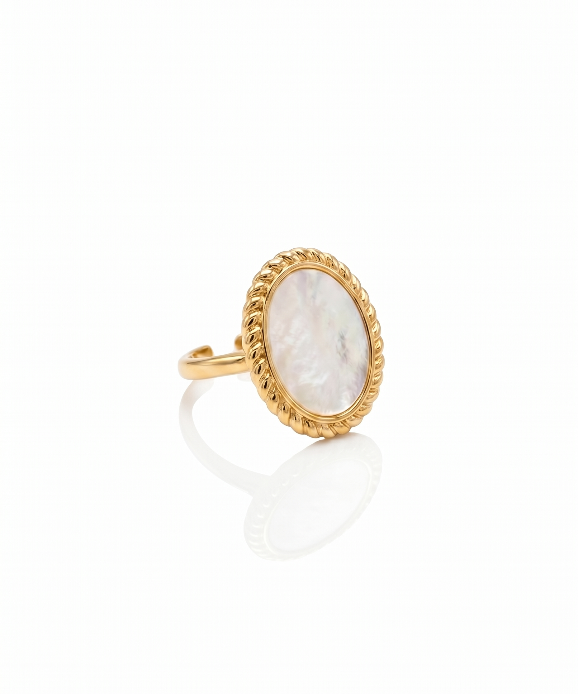 Mother of Pearl Adjustable Ring by Natelyrian