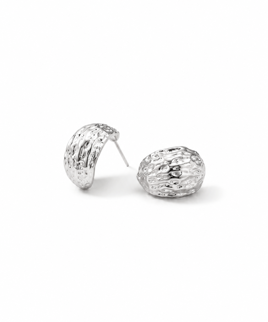 18K Gold and Silver Plated Peanut Stud Earrings product view 7
